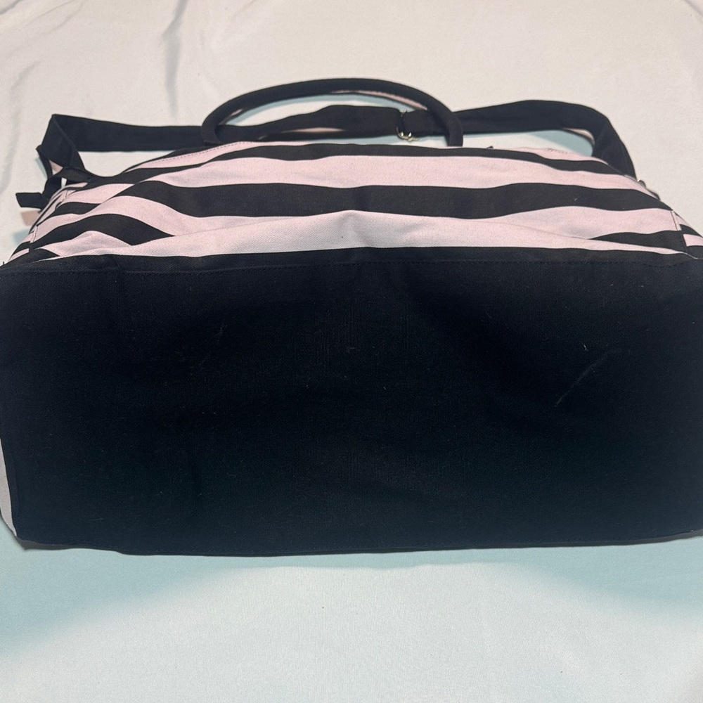 Vintage Victoria's Secret Pink and Black Striped Tote 2016 - Picture 3 of 8
